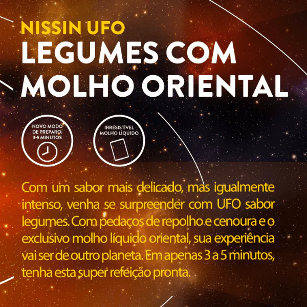 Yakissoba UFO Nissin Legumes – 97gr - Imagem 2