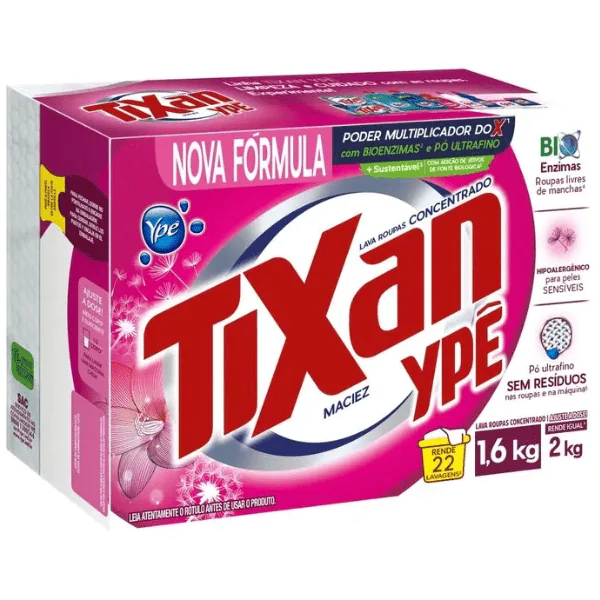 Detergente em Pó Tixan Maciez - 1,6Kg