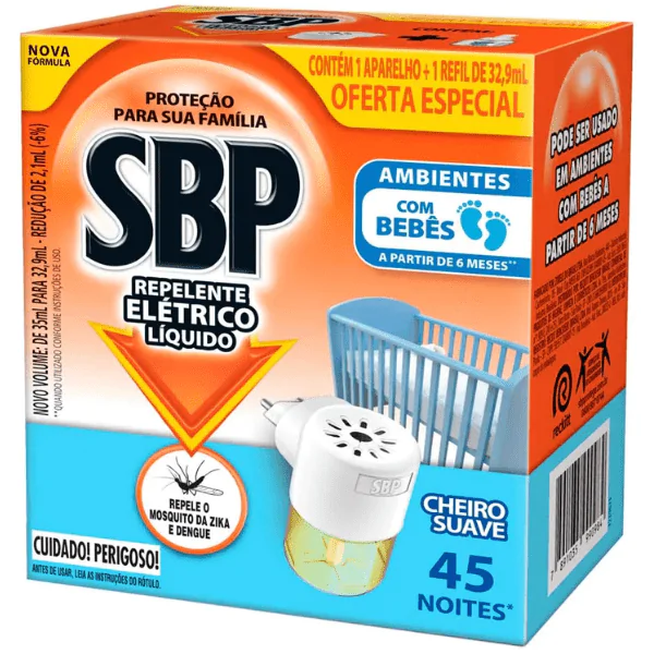 Repelente Elétrico SBP Baby Suave - Aparelho + Refil