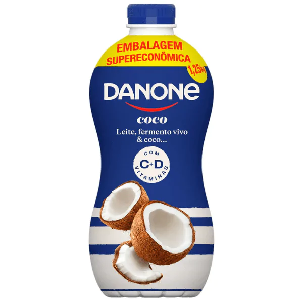 Iogurte Líquido Semi Danone Morango - 850gr - Imagem 1