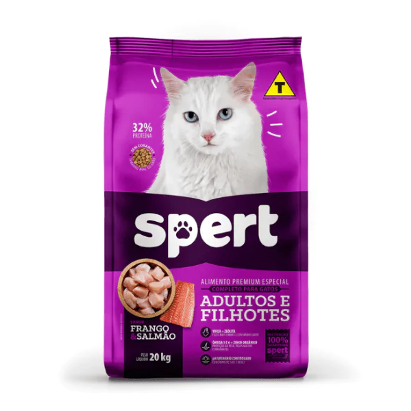 Ração Spert Gatos Adultos/Filhotes Frango/Salmão - 1Kg