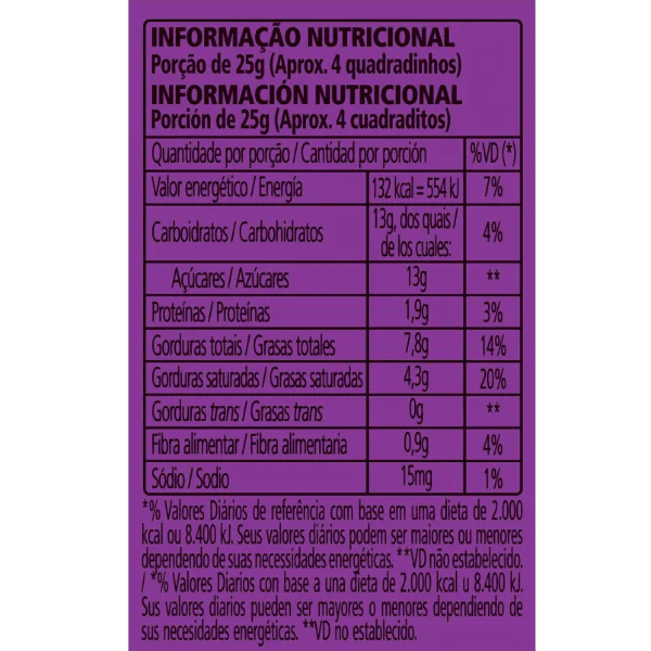 Chocolate Talento Amêndoas e Passas - 85gr - Imagem 3