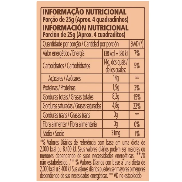 Chocolate Talento Branco Doce de Leite - 85gr - Imagem 3