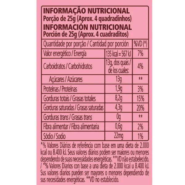 Chocolate Talento Recheio Morango - 85gr - Imagem 3