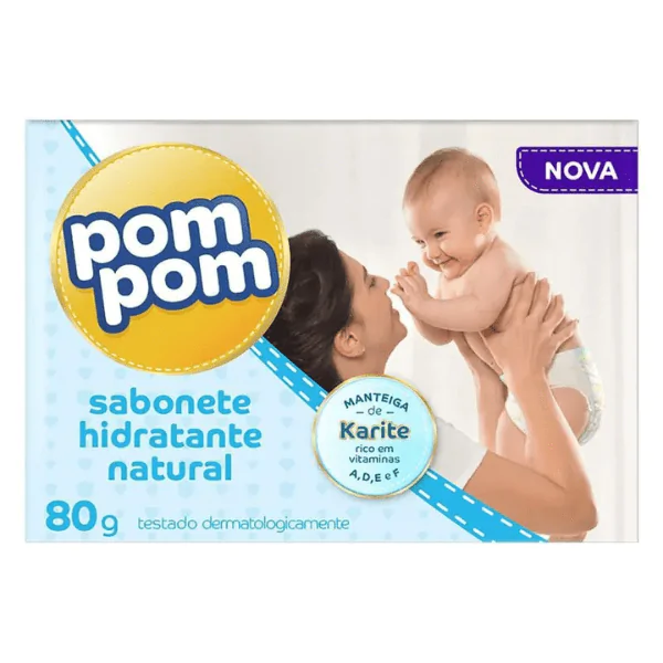 Sabão em Barra Pom Pom Hidratante - 80gr - Imagem 1