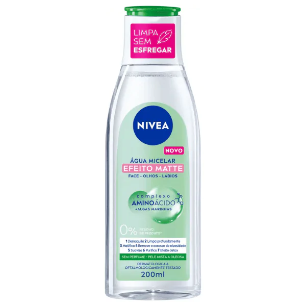 Água Micelar Nivea 7 em 1 Efeito Matte - 200ml