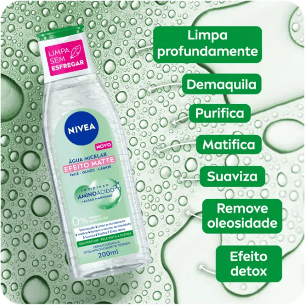 Água Micelar Nivea 7 em 1 Efeito Matte - 200ml - Imagem 3