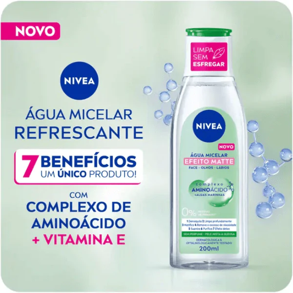 Água Micelar Nivea 7 em 1 Efeito Matte - 200ml - Imagem 2