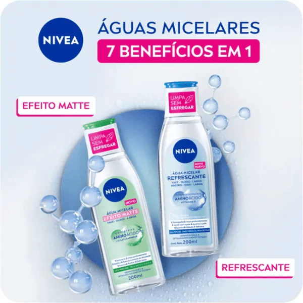 Água Micelar Nivea Refrescante Aminoácido - 200ml - Imagem 4