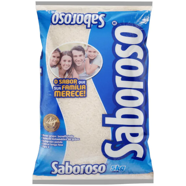 Arroz Branco Tipo 1 Saboroso - 5Kg-1 Arroz Branco Tipo 1 Saboroso - 5Kg - Imagem 1