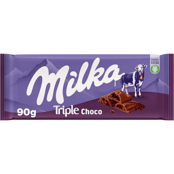 Barra de Chocolate Milka Triple Cocoa - 90gr - Imagem 1
