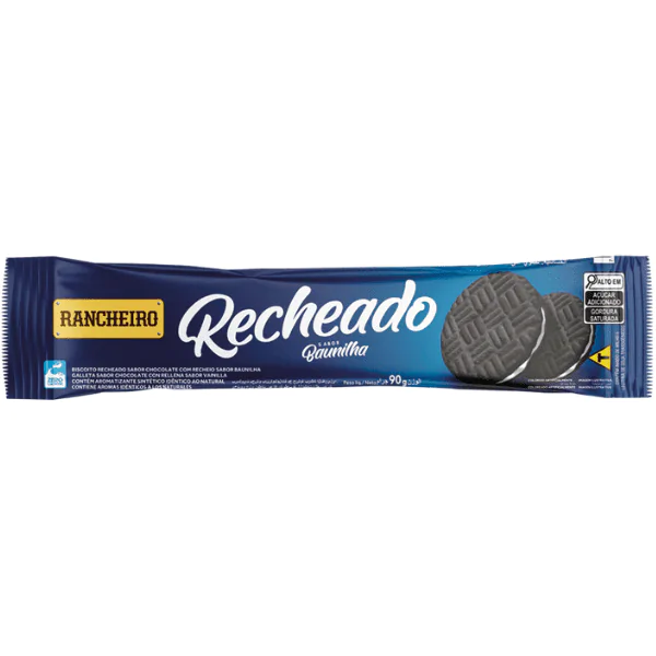 Biscoito Recheado Rancheiro Baunilha - 90gr - Imagem 1
