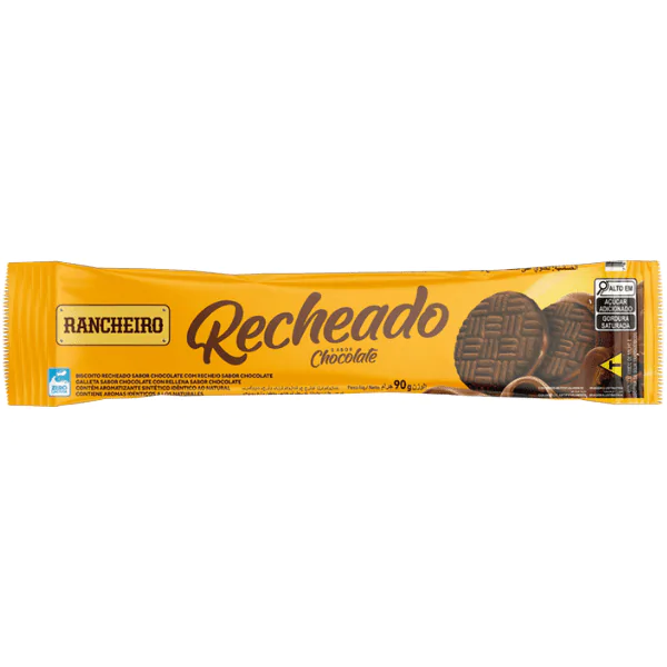 Biscoito Recheado Rancheiro Chocolate - 90gr - Imagem 1