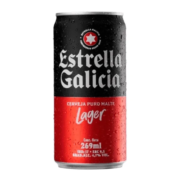Estela Galicia Pilsen - 269ml-0 Cerveja Estrella Galicia Premium Puro Malte - 269ml - Imagem 1