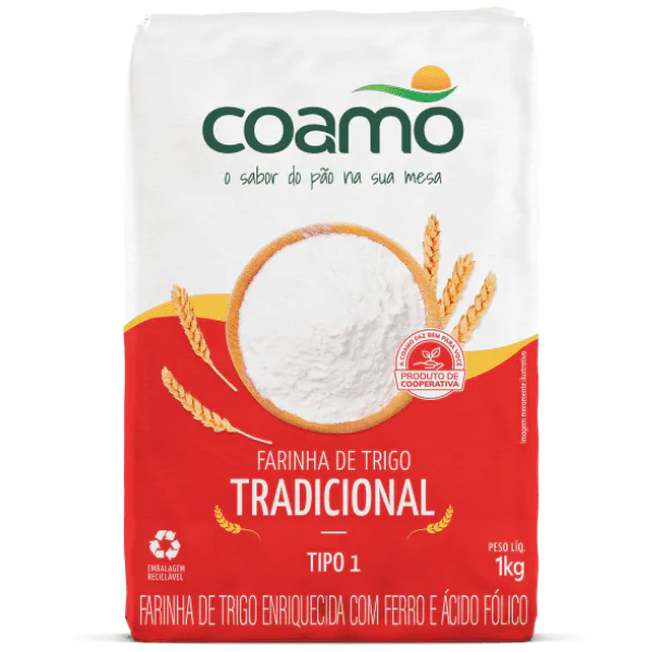 Farinha de Trigo Coamo - 1Kg - Imagem 1