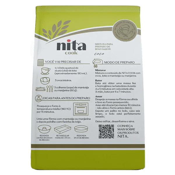 Mistura Bolo Nita Coco - 450gr - Imagem 3