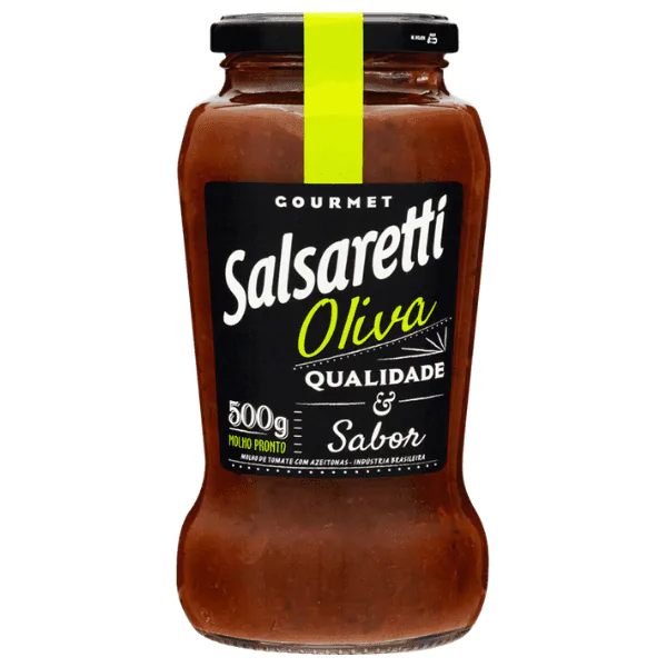 Molho Tomate Gourmet Salsaretti Oliva - 500gr - Imagem 1