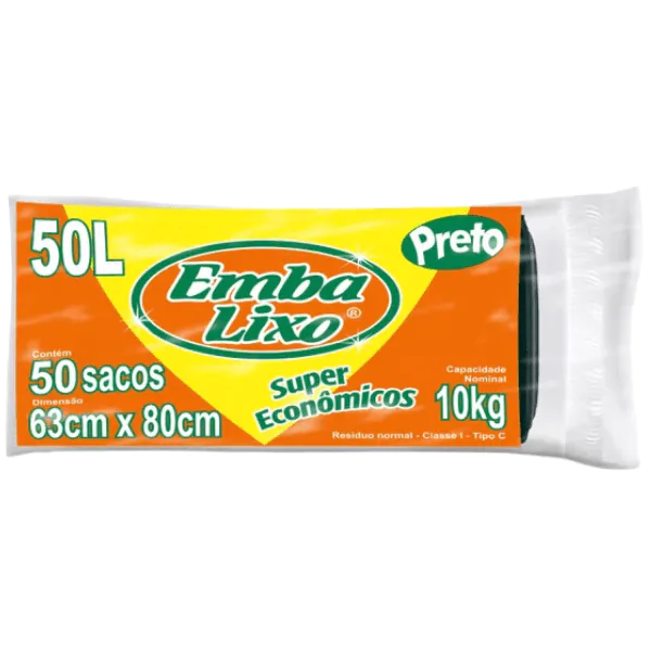 Saco de Lixo Embalixo 50L - 50und - Imagem 1