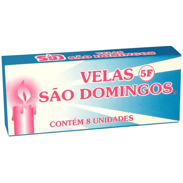 Velas São Domingos Brancas 5F - 8und-1 Velas São Domingos Brancas 5F - 8und - Imagem 1