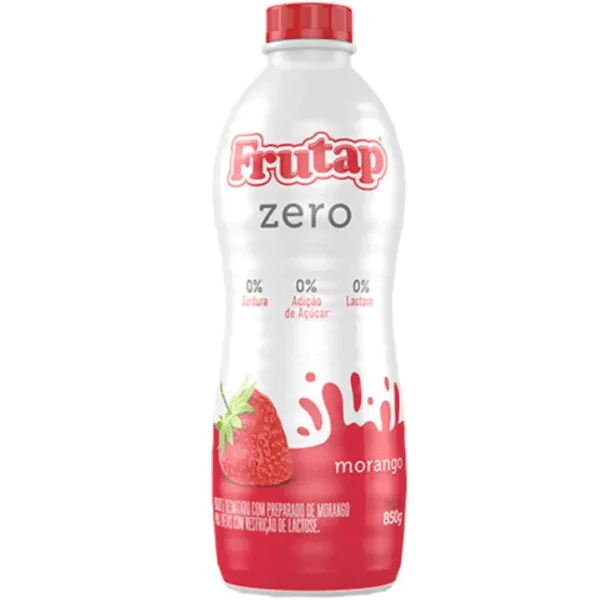 Iogurte Desnatado Zero Lactose Frutap Morango - 850gr - Imagem 1