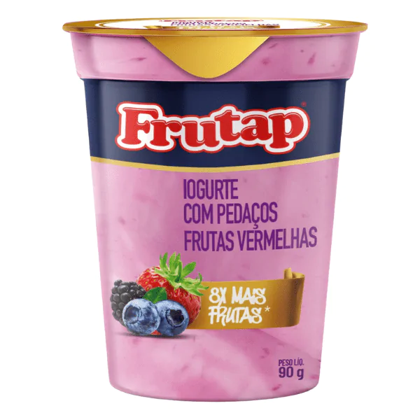 Iogurte Frutap Pedaços Frutas Vermelhas - 90gr-1 Iogurte Frutap Pedaços Frutas Vermelhas - 90gr - Imagem 1