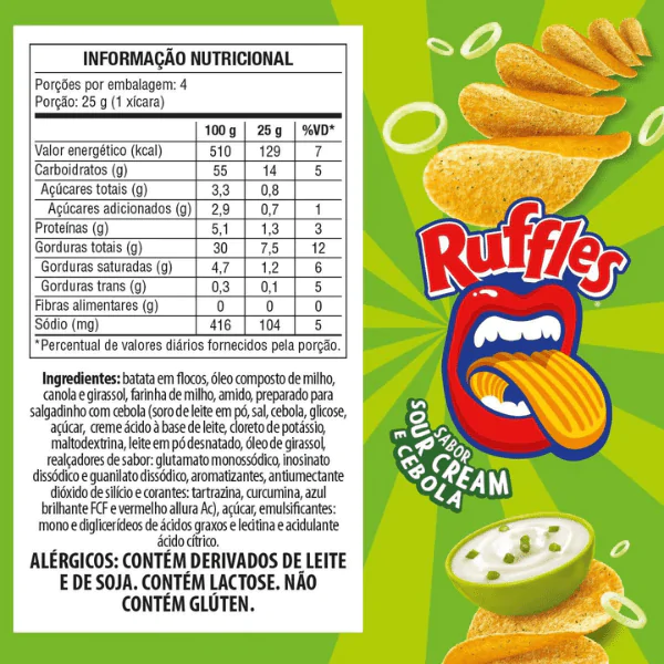 Ruffles Tubo Sour Cream - 100gr - Imagem 2