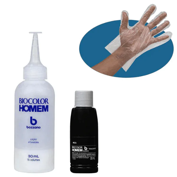 Tinta Cabelo Bozzano Preto - Kit - Imagem 3