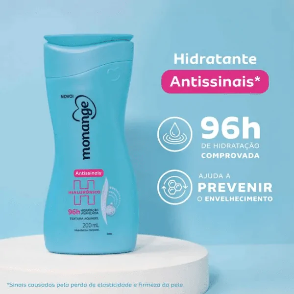 Creme Hidratante Monange Antissinais Hialurônico - 200gr - Imagem 3