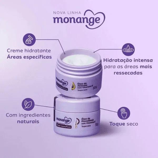 Creme Hidratante Monange Áreas Específicas Abacate - 50gr - Imagem 4