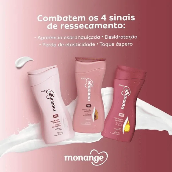 Creme Hidratante Intensivo Monange Extra Seca - 200ml - Imagem 3