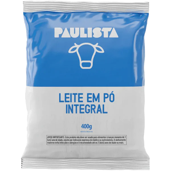 Leite em Pó Integral Paulista - 400gr - Imagem 1
