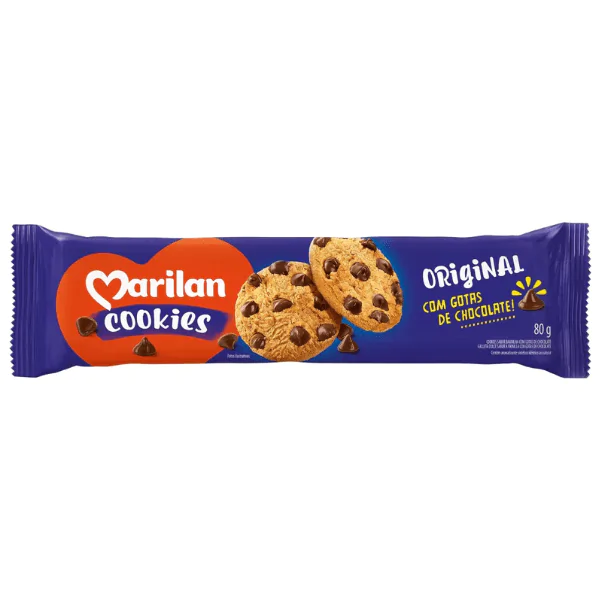 Cookie Marilan Gotas Chocolate - 80gr - Imagem 1
