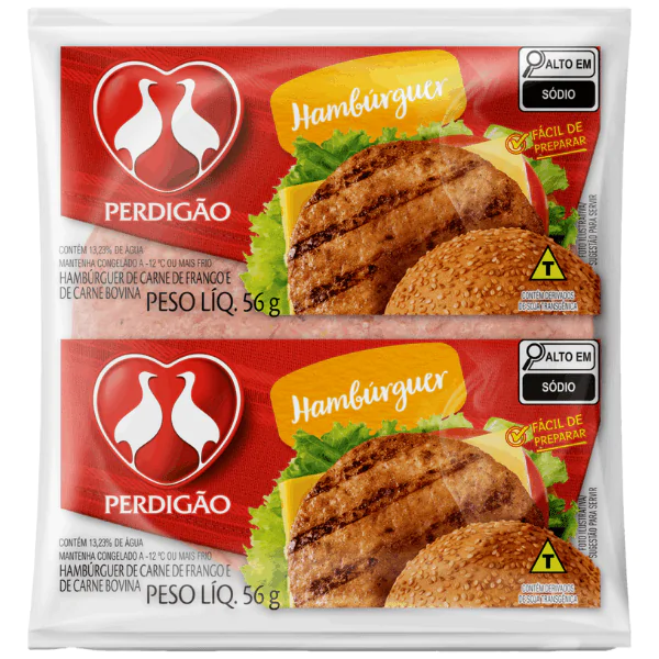 Hambúrguer Misto Perdigão - 56gr - Imagem 1