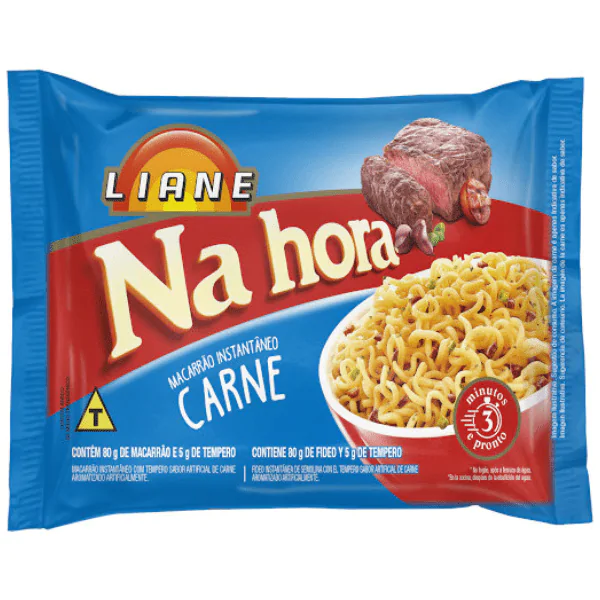Macarrão Instantâneo Liane Carne - 85gr - Imagem 1