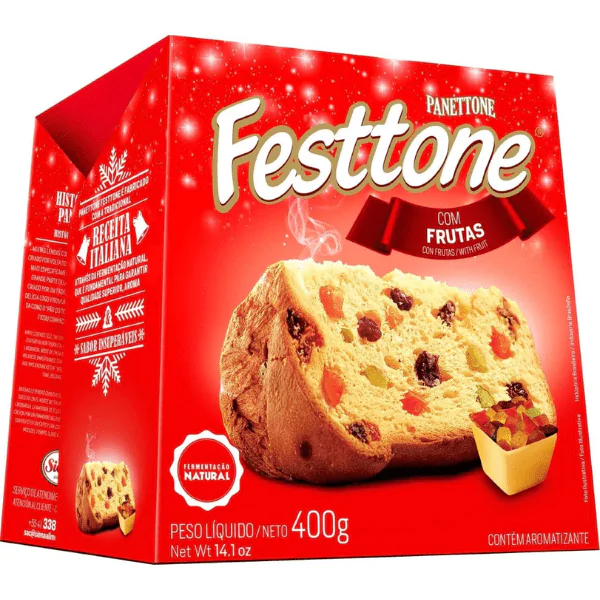 Panetone Festtone Frutas Cristalizadas - 400gr - Imagem 1