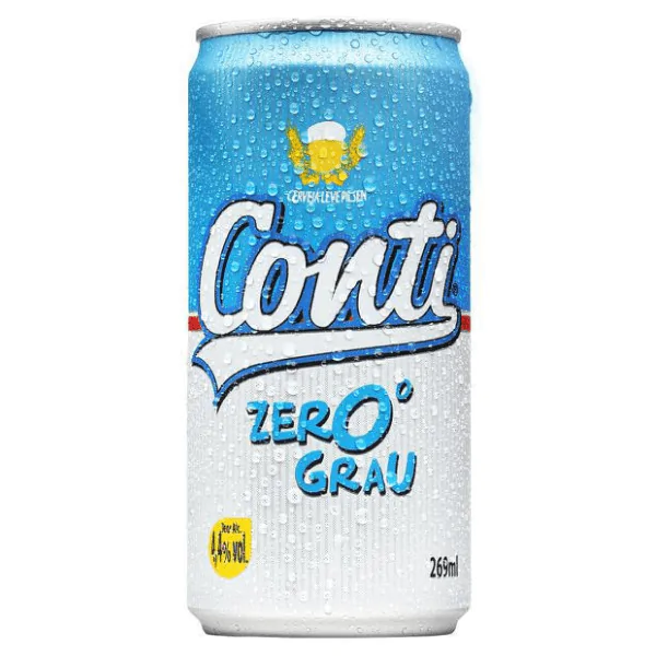 Cerveja Conti Zero Grau Pilsen - 269ml-1 Cerveja Conti Zero Grau Pilsen - 269ml - Imagem 1