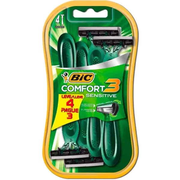 Aparelho Barbear Bic Comfort 3 Sensitive - 4und - Imagem 1