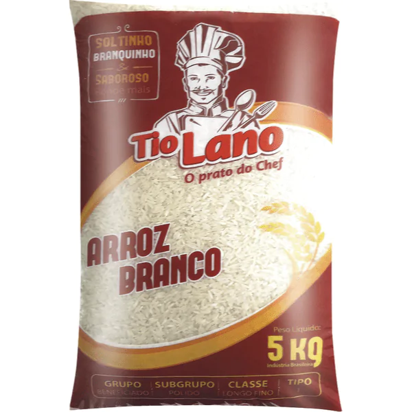 Arroz Branco Tipo 1 Tio Lano - 5Kg - Imagem 1