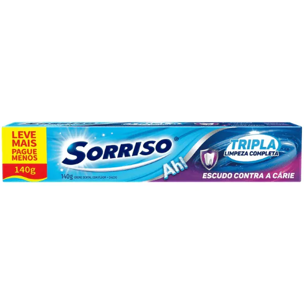 Creme Dental Sorriso Tripla Limpeza - 140gr - Imagem 1