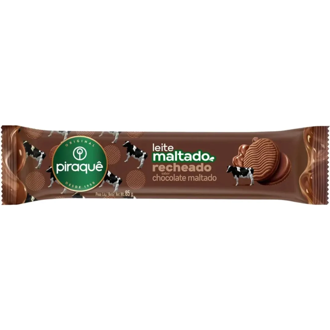 Biscoito Recheado Piraque Chocolate - 85gr - Imagem 1