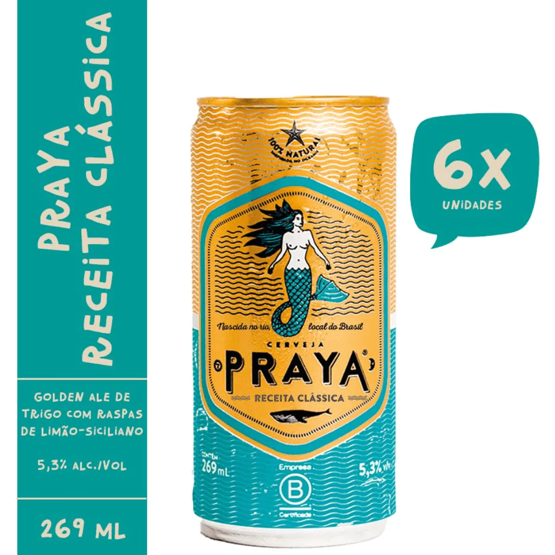 Cerveja Trigo Praya Golden Original - 269ml - Imagem 2