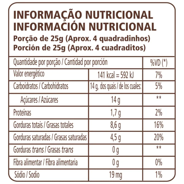Chocolate Talento Opereta Recheio Castanha - 85gr - Imagem 3
