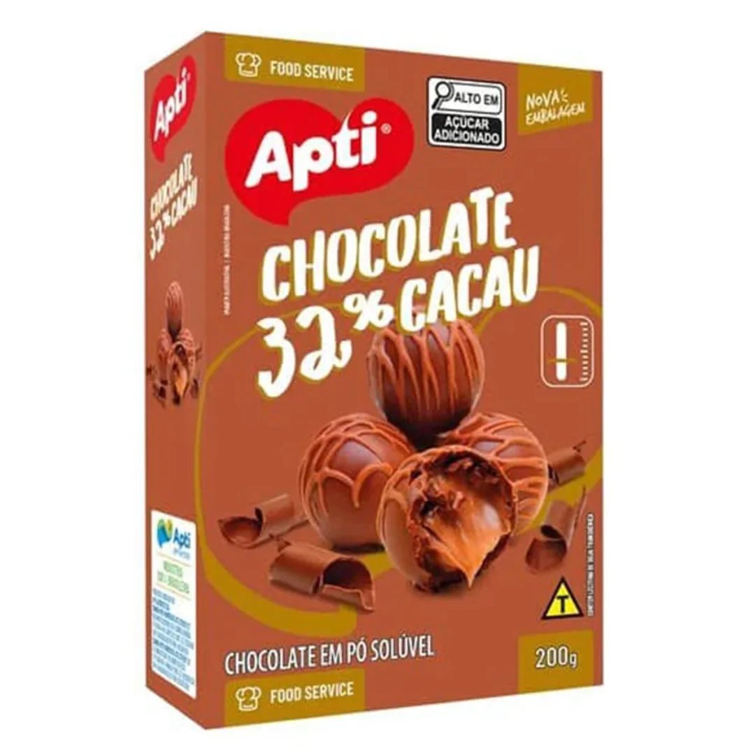 Chocolate em Pó Apti 32% Cacau - 200gr-1 Chocolate em Pó Apti 32% Cacau - 200gr - Imagem 1