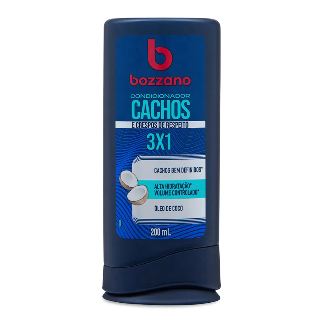 Condicionador Bozzano Cachos e Crespos 3 em 1 - 200ml - Imagem 1