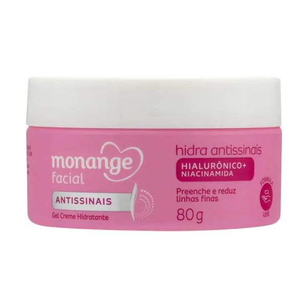 Hidratante Facial Monange Antissinais com Hialurônico - 80g