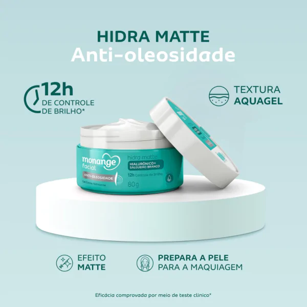 Hidratante Facial Monange Matte com Hialurônico - 80g - Imagem 3