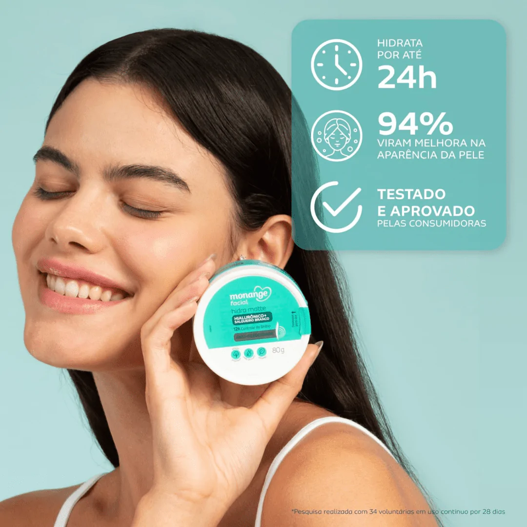 Hidratante Facial Monange Matte com Hialurônico - 80g - Imagem 5