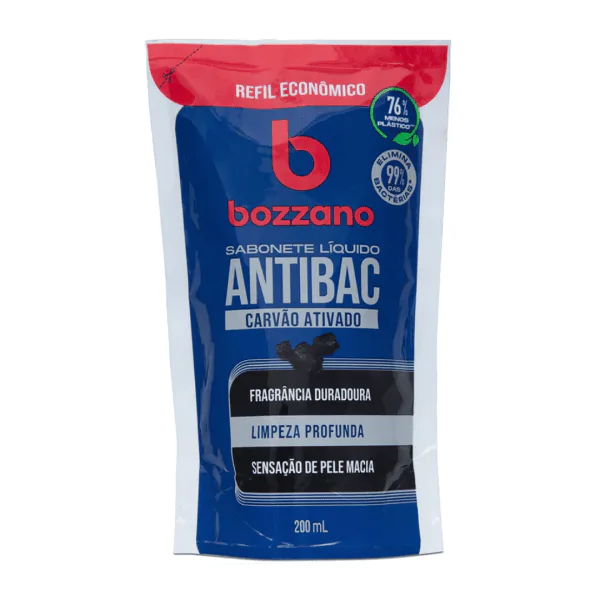 Refil Sabonete Líquido Bozzano Antibac Carvão Ativado - 200ml