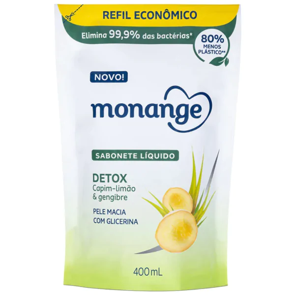 Refil Sabonete Líquido Monange Detox - 400ml