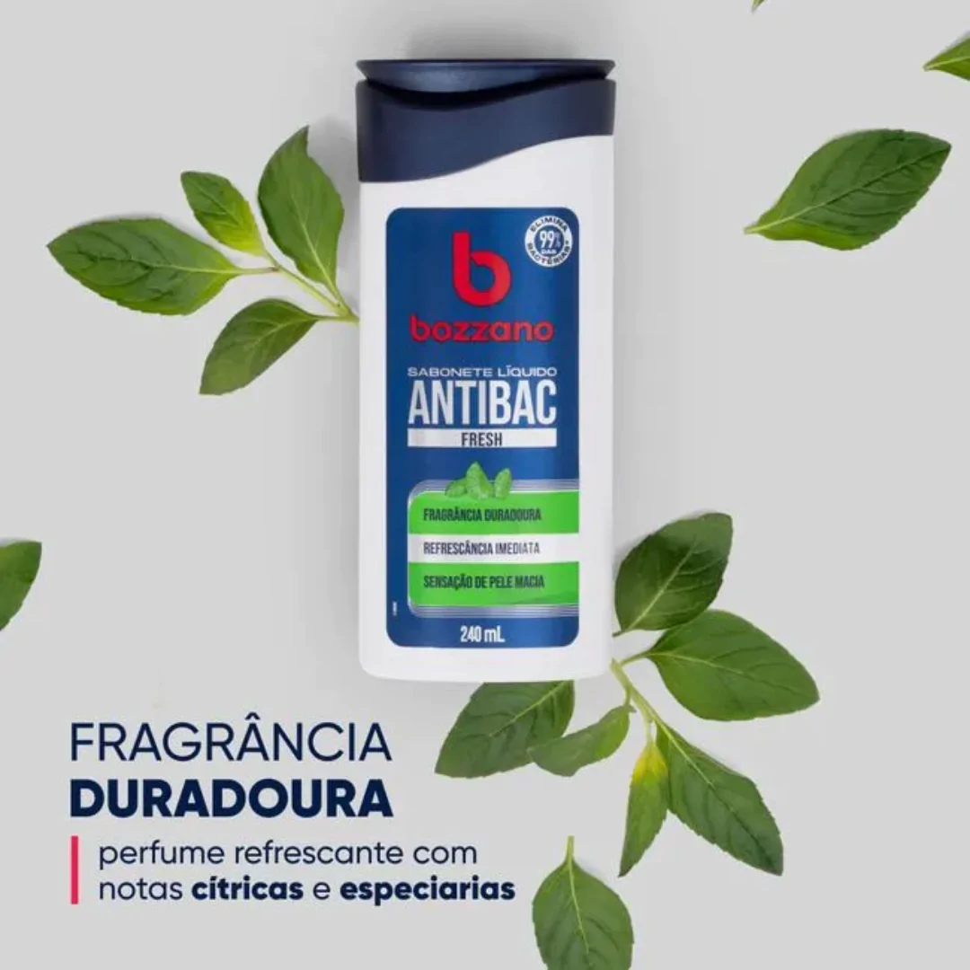 Sabonete Líquido Bozzano Antibac Fresh - 240ml - Imagem 4